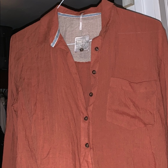 Free People Tops - Free People Never Worn Linen Button Down Blouse